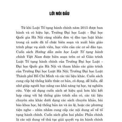 Hướng dẫn môn học Luật tố tụng hành chính - bản in 2024