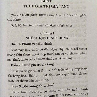 Luật Thuế Giá Trị Gia Tăng Năm 2024