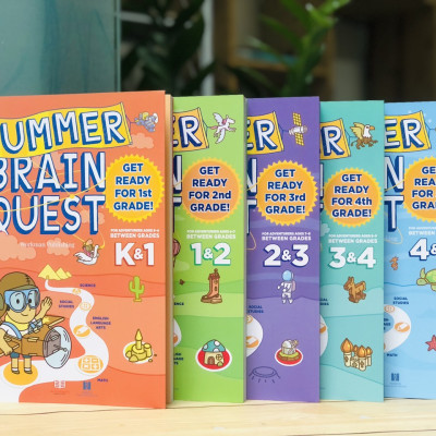 Sách summer brain quest phát triển tư duy iq cho bé - tiếng anh, 5 cuốn ( 5 - 10 tuổi )