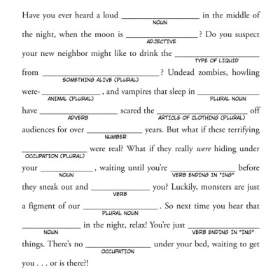 Happy Howl-o-ween Mad Libs: World
