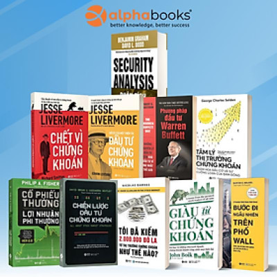 Bộ Sách Đầu Tư Chứng Khoán: Phân Tích CK + Chết Vì CK + Đầu Tư CK + Phương Pháp Đầu Tư + Tâm Lý Thị Trường CK + Cổ Phiếu Thường Lợi Nhuận Phi Thường + Chiến Lược Đầu Tư CK + Tôi Đã Kiếm 2.000.000 Đô La + Giàu Từ CK + Bước Đi Ngẫu Nhiên