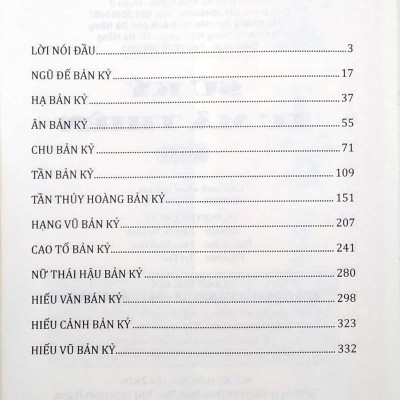 Sử Ký Tư Mã Thiên - Bản Kỷ