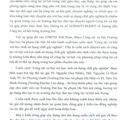 Công Tác Xã Hội Với Học Sinh Sử Dụng Chất Gây Nghiện