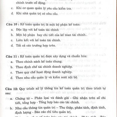 HỆ THỐNG BÀI TẬP VÀ BÀI GIẢI KẾ TOÁN QUẢN TRỊ