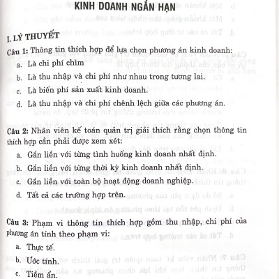 HỆ THỐNG BÀI TẬP VÀ BÀI GIẢI KẾ TOÁN QUẢN TRỊ