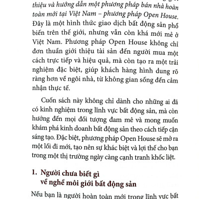 Open House - Khám Phá Bí Mật Bán Nhà Nhanh