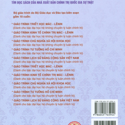 Combo 3 cuốn Giáo Trình Triết Học Mác – Lênin + Giáo Trình Kinh Tế Chính Trị Mác – Lênin + Giáo Trình Tư Tưởng Hồ Chí Minh (Dành Cho Bậc Đại Học Hệ Không Chuyên Lý Luận Chính Trị) - Bộ mới năm 2021