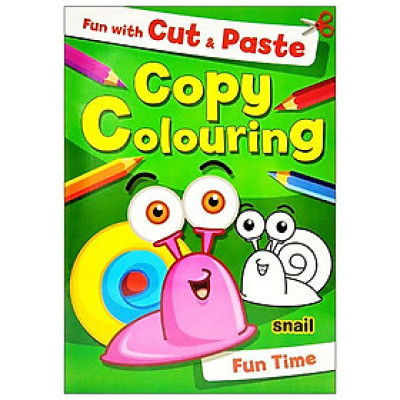 Fun With Cut & Paste Copy Colouring: Snail Fun Time