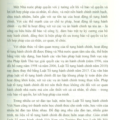Giáo Trình Luật Tố Tụng Hành Chính Việt Nam - GS. TS. Phạm Hồng Thái, PGS.TS. Bùi Tiến Đạt (Đồng chủ biên) - Tái bản lần thứ nhất - (Bìa mềm)