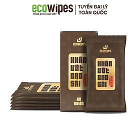 Khăn ướt bao sái lau bàn thờ EcoWipes hộp 20 gói hương trầm