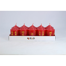 Nến thắp sáng đỏ, nến năm mới, nến đoàn viên, nến viên [lốc 10 viên], size mini, màu đỏ/ vàng từ shop R2D, dùng thắp sáng, trang trí, thờ cúng, thành phần tự nhiên, lành tính.