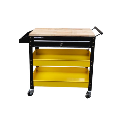 TỦ ĐỒ NGHỀ STRONGER TOOL 1 NGĂN KÉO CÓ MẶT BÀN GỖ DÙNG CHO GAGARE Ô TÔ TIỆM SỬA XE MÁY