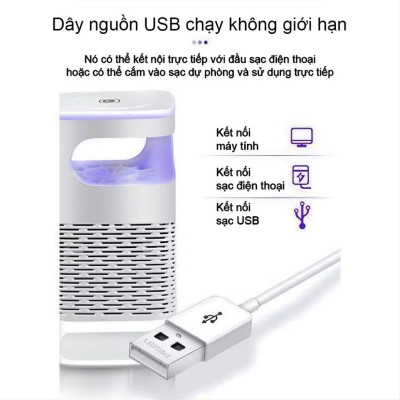 Đèn Bắt Muỗi Tự Động - Máy Bắt Muỗi Thông Minh, Hút Côn Trùng, Công Nghệ Đèn LED, Kiêm Đèn Ngủ Sạc USB - HÀNG CHÍNH HÃNG MINIIN