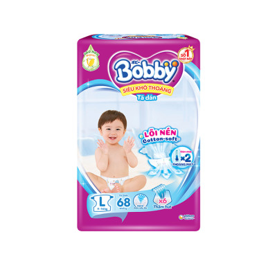 Combo 2 Tã dán Bobby Siêu thoáng đủ size M76/L68/XL62/XXL56