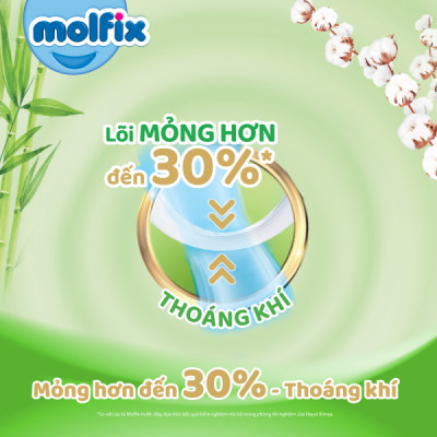 Miếng lót sơ sinh Molfix Thiên nhiên NB2 gói 60 miếng Vaca Baby House