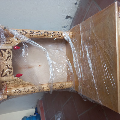 Bàn thờ ông thần tài ,ông địa bằng gỗ xoan đào kt 48×57cm