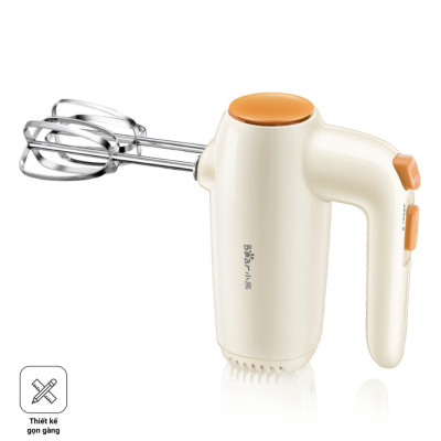 Máy Đánh Trứng Cầm Tay BEAR DDQ-B01K1 Kèm 2 Que Đánh Công Suất 125 W- Hàng Chính Hãng