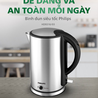 Bình Đun Siêu Tốc Philips HD9316 (1.7L) - Hàng chính hãng