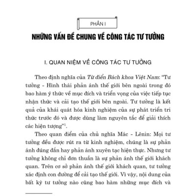 Công tác tư tưởng và những vấn đề đặt ra với công tác tư tưởng trong thời kỳ phát triển mới của đất nước ( Xuất bản lần thứ hai có chỉnh sửa)