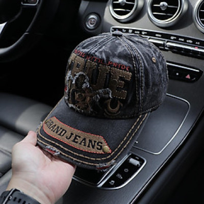 Nón kết, mũ lưỡi trai Ông Địa đàn 79 phối vải jeans form đẹp thời trang đường phố