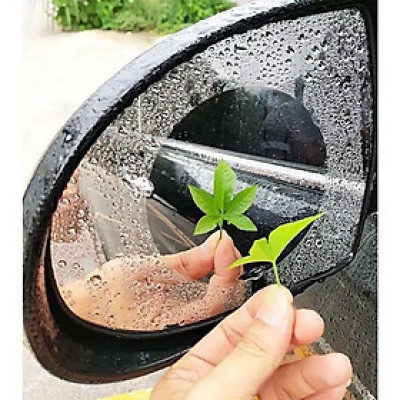 Combo 2 Miếng Dán Kính Chiếu Hậu Xe Ô Tô Chống Thấm Nước Loại Tròn