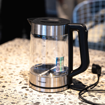 Ấm đun siêu tốc Thủy tinh Mitomo ST-220 dung tích 1.8L Hàng chính hãng