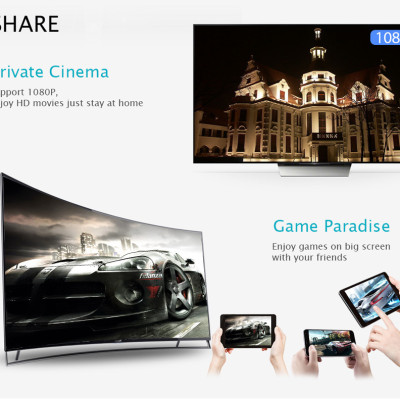 Thiết bị Dongle Wifi Q1 Truyền hình ảnh từ điện thoại lên tivi máy chiếu Hỗ trợ cả HDMI và Chuẩn AV cho Tivi - Dùng được cho hầu hết các dòng điện thoại smartphone... FullHD 1080P - Hàng Chính Hãng