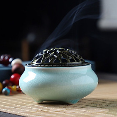 Lư Xông Trầm Hương Gốm Sứ Size 9.5x7cm