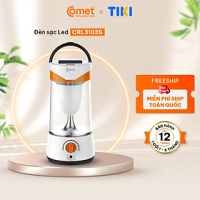 Đèn Sạc Tích Điện LED Comet CRL3103S 10W Pin 1600 mAh Năng Lượng Mặt Trời Siêu Sáng