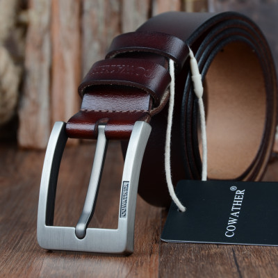 Thắt Lưng Da Bò Chính hãng COWATHER XF004 Nâu