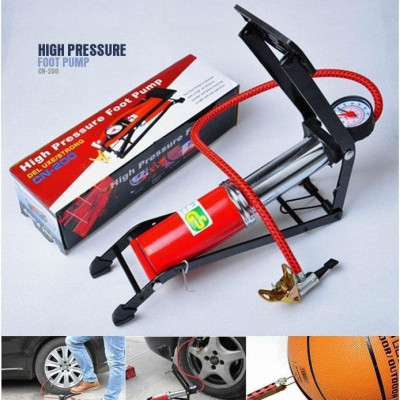 Dụng Cụ Bơm Hơi Dùng Chân High Pressure Tiện Lợi Chuyên Dùng Cho Xe Đạp, Xe Máy, Ô Tô