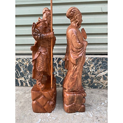 Bộ đôi văn võ song toàn ,Tượng khổng minh ( gia cát lượng ) và tượng quan công kt cao 70