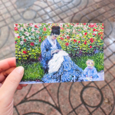 BỘ 100 POSTCARD TRANH MONET, GIẤY MỸ THUẬT 300G CAO CẤP – Nho Xanh