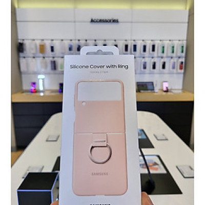 Ốp Samsung Silicone Flip 4 kèm vòng đeo màu Hồng - Hàng chính hãng - EF-PF721TPEGWW