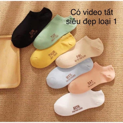 Tất tuần  7 TẤT NỮ SIÊU ĐẸP CỔ NGẮN, TẤT THỨ, TẤT TUẦN