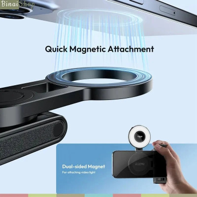 Ulanzi JJ03 - Tripod Đa Năng 3 Trong 1, Vòng Nam Châm MagSafe, Bluetooth Remote Và Xoay 360 Độ Cho Điện Thoại - Hàng chính hãng