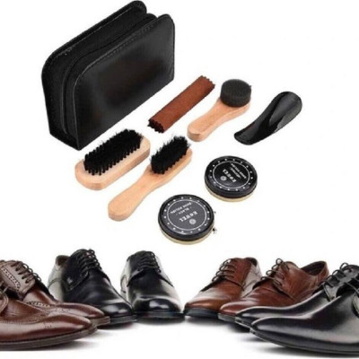 Bộ dụng cụ đánh giày 7 món si đen tặng kèm dụng cụ ngoáy tai có đèn tiện lợi