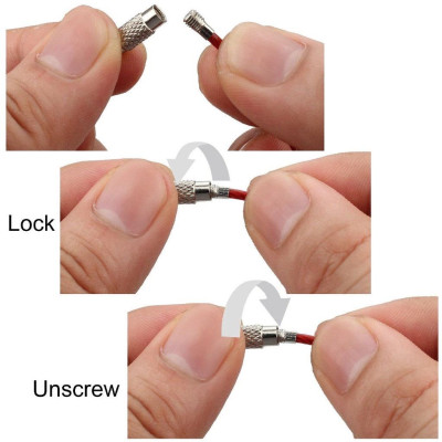 Set 3 Vòng Móc Xâu Chùm Khóa Không Gỉ, Có Chốt Ren Vặn Giữ Chặt, Móc Xâu Đa Năng, Tháo Gỡ Nhanh Chóng. TakyHome 5090