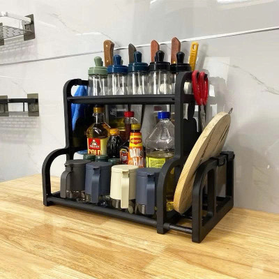 Kệ Để Hộp Gia Vị Đồ Dùng Nhà Bếp , Kèm Để Dao Thớt Mẫu Mới