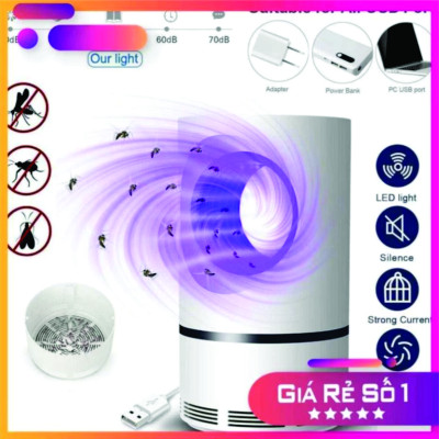 Đèn Bắt Muỗi Tia UV Cao Cấp, Máy Bắt Muỗi Diệt Côn Trùng Thông Minh Có Quạt Hút Cổng USB Chính Hãng