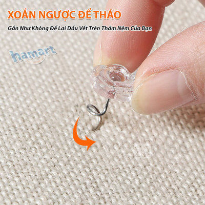 Đinh Cố Định Ga Giường Nút Ghim Xoắn Chống Trượt Thảm Nệm Đệm Ghế Sofa Hamart Tiện Lợi