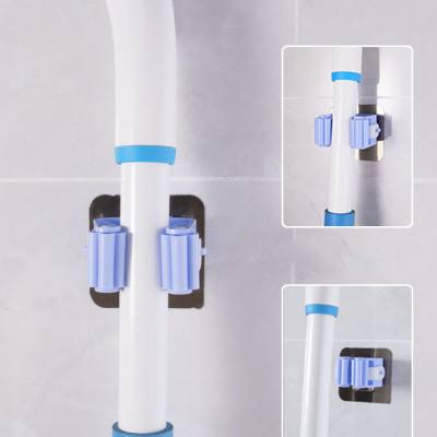 Bộ 2 móc treo chổi, cây lau nhà dụng cụ tẩy rửa nhà tắm dán tường chống khuẩn tiết kiệm không gian chịu lực tối đa 5Kg