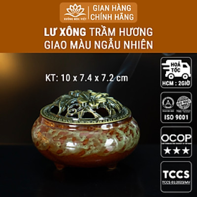 Lư Xông Trầm Hương Gốm Sứ Cao Cấp