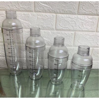 Bình Lắc Pha Chế Cocktail, Trà Sữa bằng nhựa ( Bình Lắc-Shaker Có Vạch Đo Định Lượng Dõ Nét)