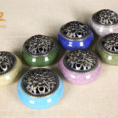 Lư Xông Trầm Hương Gốm Sứ Cao Cấp