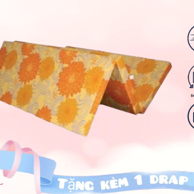 Nệm Bông Ép Cao Cấp Gấp 3 Dày 9cm Đủ Size ( Giao Màu Ngẫu Nhiên )