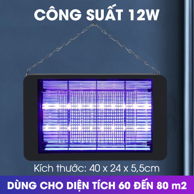 Đèn bắt muỗi, đèn diệt côn trùng, máy diệt ruồi tự động bằng sóng ánh sáng, máy bắt muỗi có lưới bảo vệ an toàn, sử dụng tại nhà, cơ quan trường học, quán ăn