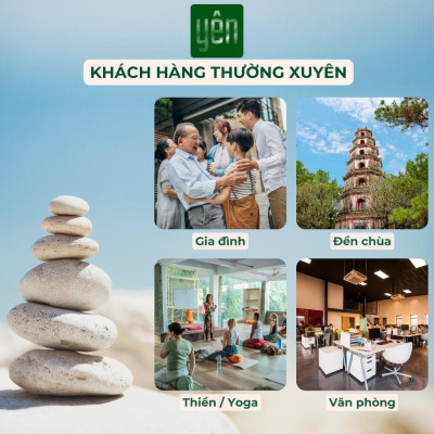 Nhang Trầm Hương Không Tăm Yên Thảo Mộc Loại Tâm Sạch Tự Nhiên Ít Khói An Toàn Dùng Thiền Thờ Cúng Thư Giãn