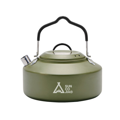 Ấm đun nước dã ngoại 1L-Suncojia, ấm inox 304 không gỉ, nhỏ gọn di động, dùng cho cắm trại dã ngoại