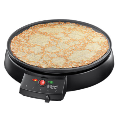 Máy làm bánh crepe, pancake điện Russell Hobbs, chống dính, điều chỉnh nhiệt độ, đèn báo hiệu - Hàng Chính Hãng Nhập khẩu Đức & EU